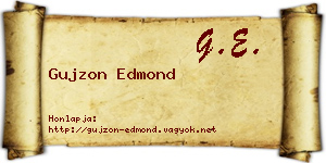 Gujzon Edmond névjegykártya